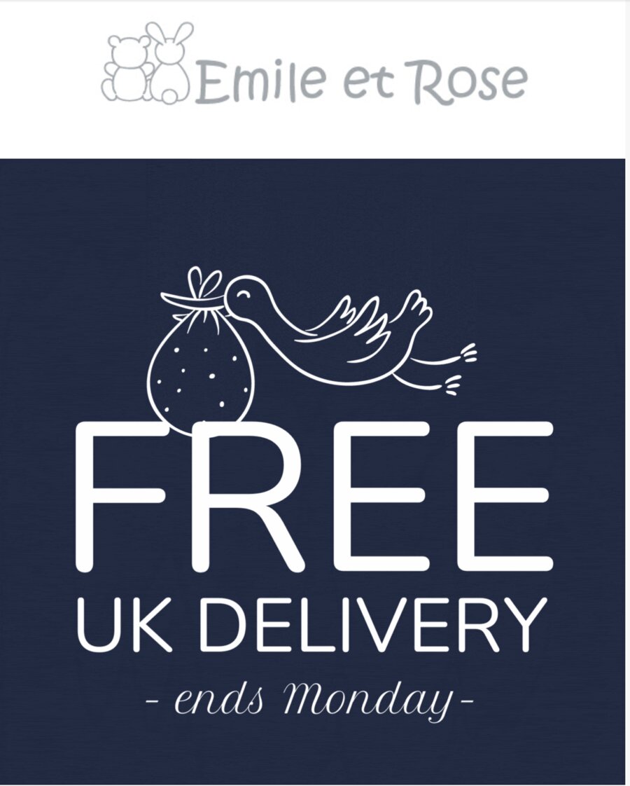 Emile et Rose free UK delivery promotional email